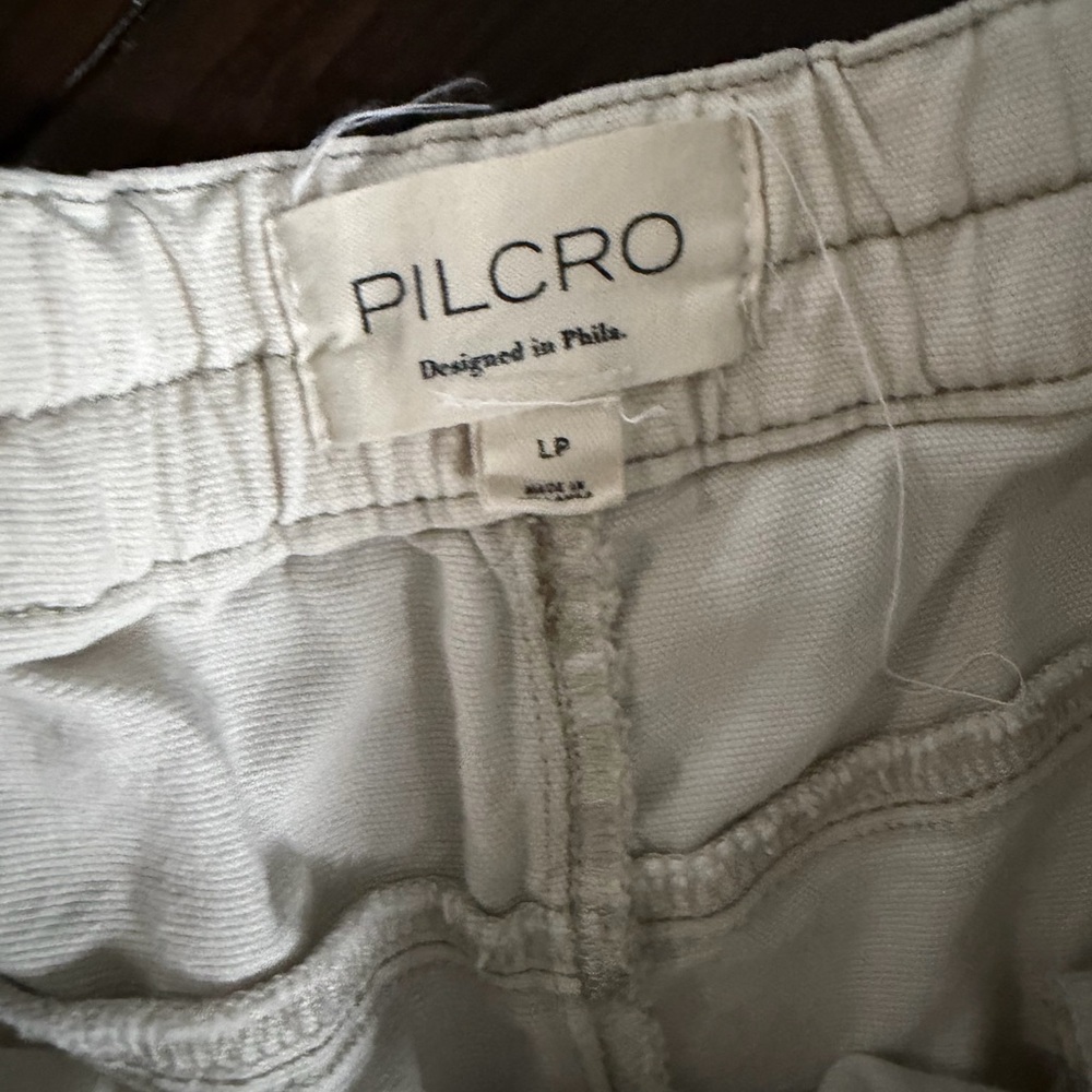 Pilcro Barrel Light Cream Crop Trousers L P - Picture 4 of 6